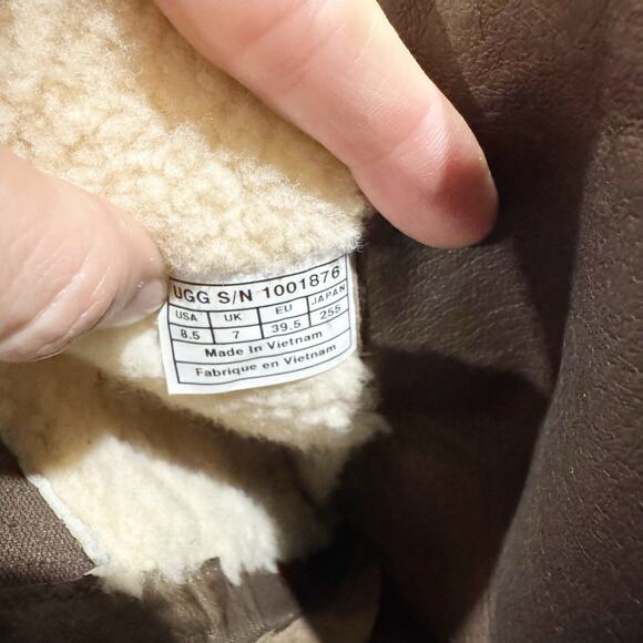 UGG Australia Cydnee Tall Riding Boots Womens 8.5 US Brown Suede Leather - Picture 8 of 10